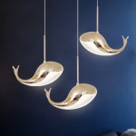 돌핀스 LED 카페 펜던트 골드 인테리어 고래 조명 식탁조명 : 유엘조명