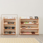 핸즈 데코 원목 선반 4단 전면 진열 책장 가770x세290x높1114 : 다원핸즈데코