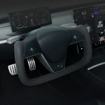 테슬라 모델3 모델Y RWD 377mm 요크핸들 : 카페인더블유