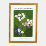 허르비에 가든 A3 꽃 델피늄 압화 맞춤 주문 선물 포스터 액자 벽장식 : Herbier
