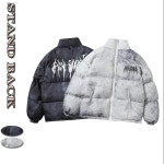 남자 패딩 점퍼 남성 힙합 특대 폭격기 재킷 코트 Streetwear 낙서 파카 코튼 하라주쿠 겨울 다운 Outwear : 제이앤제이24