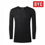 24년형 BYC 보디히트 U넥 남자 상의 긴팔내의 블랙 /DBS0037 발열내복 : 더스페이스
