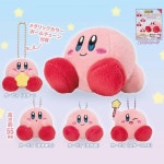 별의 커비 앉아 있는 봉제인형 : 핑크우사기