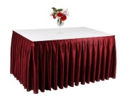 보드레공단 식탁 테이블 주름 스커트 커버 행사용 전시장 파티용 : 꽁 지 마 켓