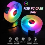 컴퓨터 냉각 팬 조용한 120mm RGB PC 케이스 쿨러 컨트롤러 포함 : 유진 종합 상사