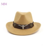 웨스턴 페도라 카우보이 모자 남성 컨트리 와이드 드레스 칵테일 파티 신부 : 유리아직구