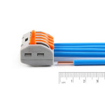 범용 컴팩트 전선 케이블 커넥터 터미널 블록 도체 스플리터 212-218 0.08-2.5mm 20 개 10 개 : 골드마이닝실버