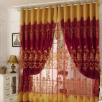 발코니 고급 개 웨딩 스타일 암막 양면 유럽 룸 바닥 F8300 현대 침실 거실 커튼 : 오박사 market