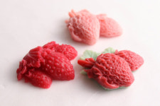 수제몰드 레드핑크 딸기송이 몰드2구 초콜릿 양갱 데코장식 실리콘몰드 : 별님아씨