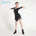 댄스 원피스 키카 소 라틴 스커트 가과 겨울 드레스 세트 술 퍼포먼스 G3722 : 엠엔제이23