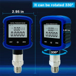 고정밀 디지털 유압 게이지 0.2% FS 정확도 공기 압력계 330  회전 1/4 인치 NPT 나사 10000PSI S281 : 엠엔제이22