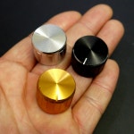 23mm 알류미늄 원형 노브-오디오 음향기기 가변저항 볼륨 다이얼 스위치 캡 핸들 손잡이 : GOLDEN유통