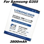 LOSONCOER 삼성 갤럭시 코어 2 G355H G3558 G3556D G355 G3559 SM-G3556D G3588V/G3559/G355H/G3586/H/V/G35 용 EB- : 씨앤비샾