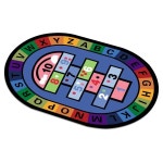 침실 교육 카펫 샵 매트 바닥 디지털 타원형 크롤링 게임 유치원 만화 레터 : 오박사 market