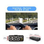 헤드업 디스플레이  자동차속도계 Vjoycar 앞유리 프로젝터 디스플레이, OBD2 게이지 속도계, HUD 자동차 속도 KMH MPH 전압 냉각수 경보... 