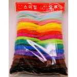 레인보우 혼합 모루 세트 칼라 모루 만들기 철사 아트 털모루 철사모루 DIY 공예 미술 재료 어린이집 유치원 초등 : 누리샵