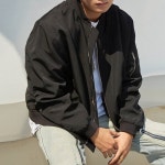 누리패션 남자 항공점퍼 블루종 2컬러 남성 캐주얼자켓 : 누리종합상사