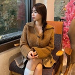 알파카40 울40 고퀄 떡볶이 카라 더플가디건 3col : 엠버쥬쥬