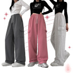 기모VER 숏 롱 보이 시그니처 와이드 카고팬츠 : 루너프