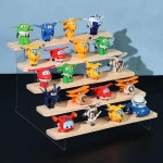 편의점 진열대 아크릴 단단한 목재 보관 디스플레이 스탠드 블라인드 수제 다층 사다리 프레임 투명 모델 레이어드 선반 : 가온 직구몰