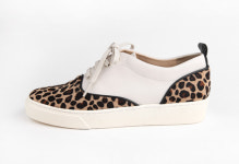 [마지앤바질리] F8156 부드러운 착화감 스니커즈 데일리 가죽 태보 송치 콤비 끈 슬립온 여성 수제화 : 마지앤바질리