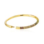 솔리드 컬러 큐빅 골드 클래식 패션 남녀 패션 아이템 팔찌 : 디에스메이트