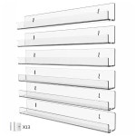 편의점 진열대 1 투명 아크릴 보관 선반 플로팅 랙 욕실 주방 오거나이저 학교 사무실 벽 : 가온 직구몰