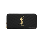 생로랑 마틀라세 모노그램 지퍼 어라운드 지갑 358094 BOW01 1000 : 더플로우커머스