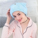 타월워머 극세사 헤어 건조 목욕 타월 캡 귀여운 만화 슈퍼 흡수성 부드러운 드라이 액세서리 보닛 : 가온 직구몰