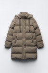 자라 공홈 후드 패딩 재킷 HOODED PUFFER ANORAK WITH WIND PROTECTION 3046/206 : bymim
