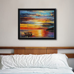 꽃그림 DIY 명화그리기 유화세트 풍경화 백드롭페인팅 인테리어액자 캔버스도안 강가의꽃튤립 : 1BD