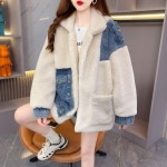 데님 패치워크 뽀글이 재킷 : 메구파