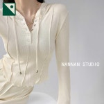 긴팔티 후드 슬림 하객룩 봄 니트티 맨투맨 : HILLZO-URBAN2