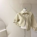 [J0882] 데일리수잔 루즈핏 하이넥 유광 레더 집업 점퍼 : 데일리수잔