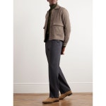 DE PETRILLO 남성 Wool and Cashmere-Blend Shirt Jacket 봄버 자켓 BOMBER TW24073 7270BEIGE : 캐치패션