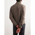 DE PETRILLO 남성 Wool and Cashmere-Blend Shirt Jacket 봄버 자켓 BOMBER TW24073 7270BEIGE : 캐치패션