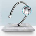 세면대호스 고압 연장 부품 조무 스테인레스 스틸 골판지 파이프는 물 입구 호스 화장실 샤워 냉온수 수도꼭지 가구를 연장하기 위해 땋을 수... 