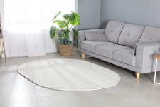 사계절 러그 타원형 물세탁 가능한 단모 200x250 베이지 : 가람카페트