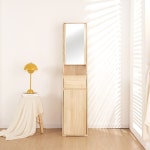 키큰화장대 입식 거울 수납 원목 엔틱 슬림 서랍형 틈새 화장대 : 포유즈