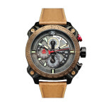 위너 T5 가죽밴드 크로노 워치 손목시계 와인딩 : 셀메이드