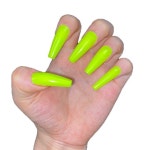 베뉴네일 글로시 네온 롱코핀 네일팁 : BENEW NAIL