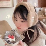 여성귀마개 귀도리 귀돌이 겨울 한국 스타일 따뜻한 부드러운 플러시 이어 워머, 귀여운 곰, 성인, 어린이, 타이 플러시, 귀 커버, 무료 배송... 