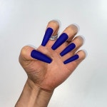 베뉴네일 코발트 블루 롱코핀 네일팁 : BENEW NAIL