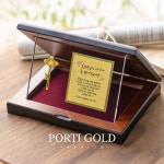 [뽀르띠] 24K 3.75g(한돈,1돈) 순금열쇠 크리스탈 플레이트 상패 어버이날 부모님 선물 감사패 행운 황금열쇠 1 미니 꽃 GML014 : 뽀르띠