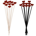 인센스스틱 캔들 디퓨저 요가 리드 교체 스틱 아로마 테라피 라탄, 하트 꽃, 불 없음, 홈 욕실 장식, 향, 10 개 : MH엠에이치마켓