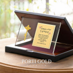 [뽀르띠] 24K 3.75g(한돈,1돈) 순금열쇠 크리스탈 플레이트 상패 어버이날 부모님 선물 감사패 행운 황금열쇠 1 미니 꽃 GML014 : 뽀르띠