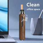 연기 흡입기 휴대용 미니 재떨이 그음 날림 방지 호두나무 담배 커버 목재 야외 내화 흡연 액세서리 : 엠엔제이22