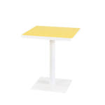 600 컬러테이블 옐로우 화이트엣지 사각테이블 카페 디자인식탁 커피숍테이블 : 리퍼스