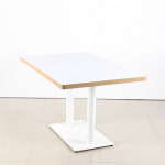 직사각테이블 1200 스테인레스테이블 철제식탁다리 우드엣지 6인 4인 업소 가게 : 리퍼스