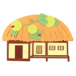 펠트 초가집 환경구성 교실 꾸미기 Felt Model - Korean Thatched House 어린이집 유치원 초등학교 학원 인테리어 교실 Decorating a... 